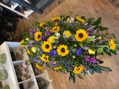 Bespoke Sunflower coffin spray