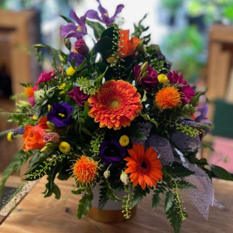 Bespoke Container Arrangement in Mixed Colours