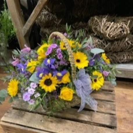 Bespoke Basket in Yellows and Purples