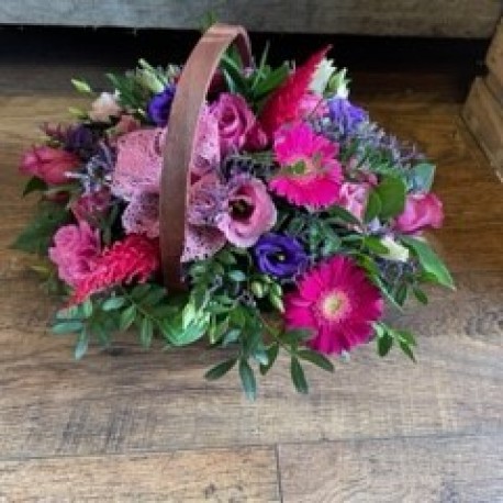 Bespoke Basket in Pinks and Purples