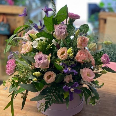 Bespoke Hatbox Arrangement in Pastels