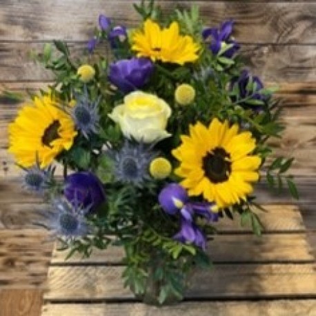 Bespoke Vase in Purples and Yellows