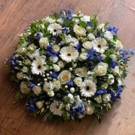 Bespoke Posy Pad in Whites and Blue