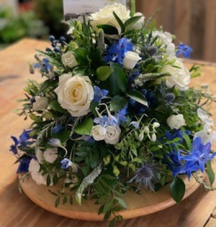 Bespoke Posy in Whites and Blues