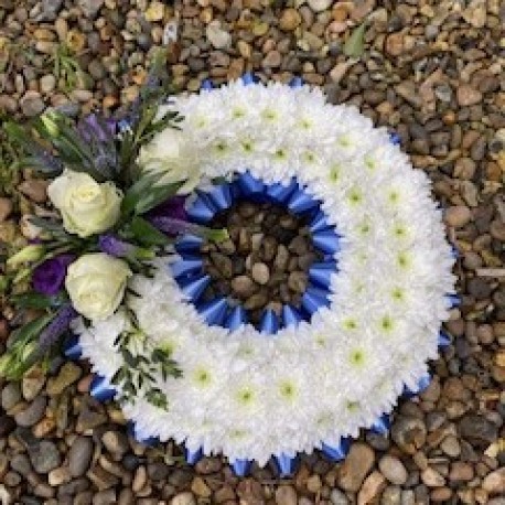Based Wreath in Purple and Blue