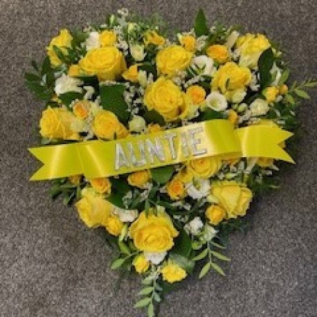 Bespoke Heart in Yellow and white