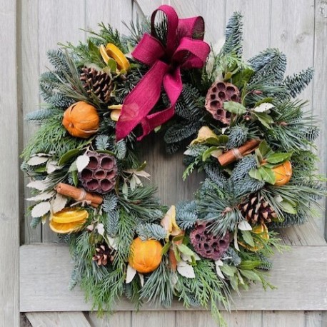 Fresh Fruity Christmas Door Wreath