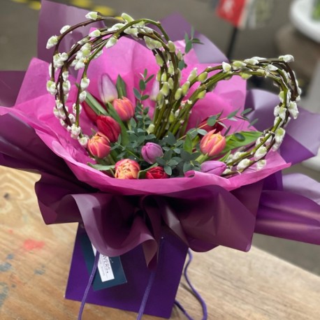 Tulip and Heart Aqua