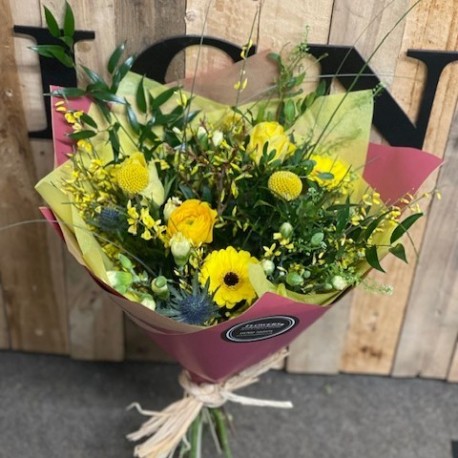 Bespoke Eco Wrapped Handtied in Yellows