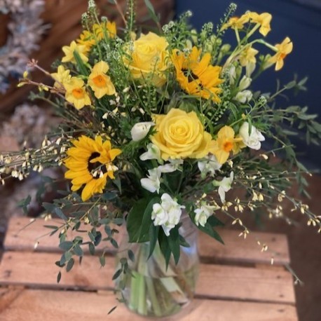 Bespoke Vase of Spring Yellows